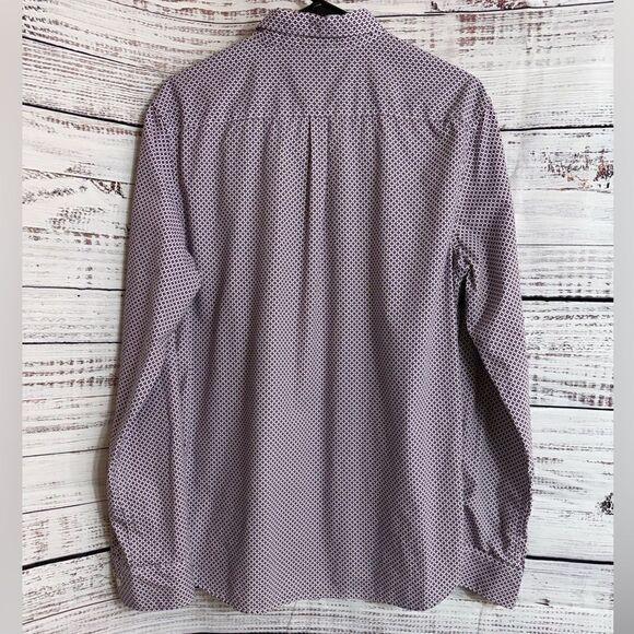 Cactus Shirt Mens Size Large Button Up Geo print Slim Fit Cotton Preppy light - Picture 3 of 10